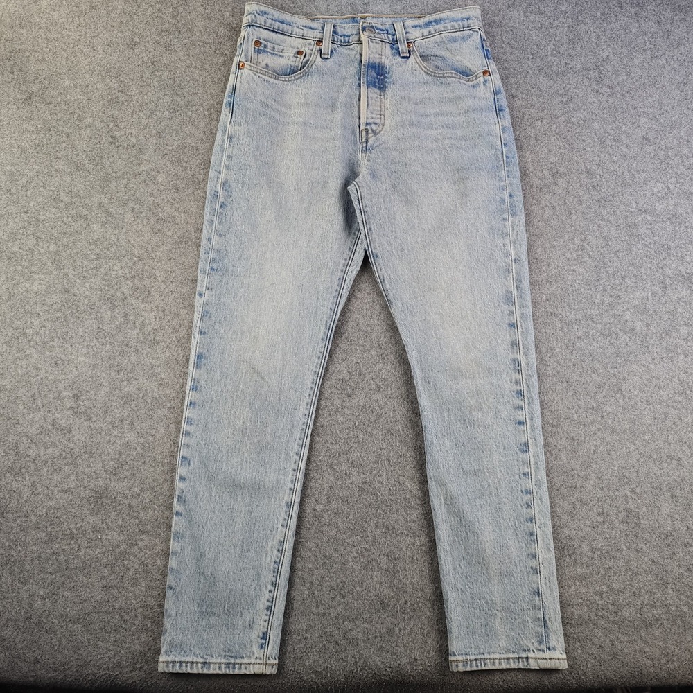 Levis 501 Jeans Women's 28x28 Blue Light Wash Skinny High Rise Button Fly